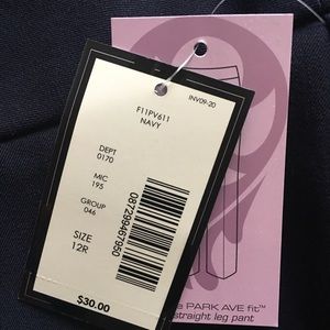Investments navy slacks new with tag